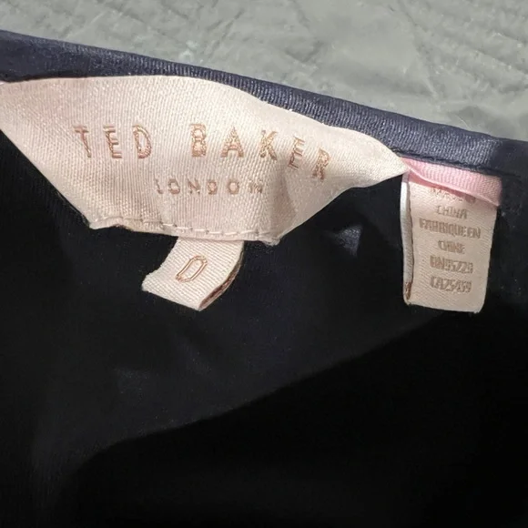 Ted Baker London Navy Dress with Embroidered Details - Picture 7 of 7